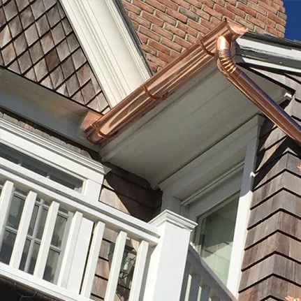 copper gutter installation Water Mill ny
